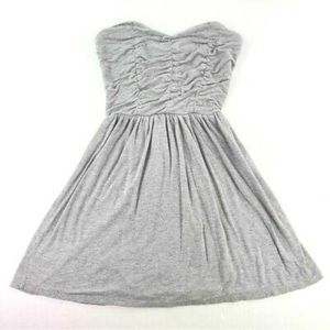 Charlotte Russe A Line Smocked Dress - Gray